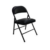 Cadeira Dobrável Almofada 83x42x38cm Preta Maxchief