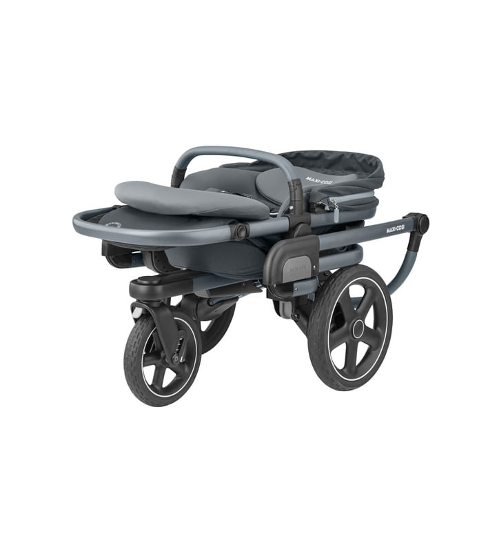 Carrinho-de-Bebe-para-Passeio-Dobravel-com-3-Rodas-Cinza-Dorel