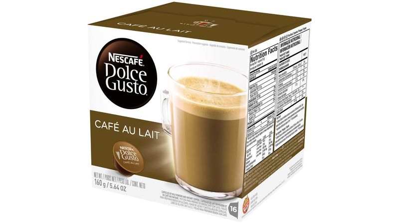 Café au Lait em Cápsula Nescafé Dolce Gusto Caixa com 16 Unidades 10g Cada