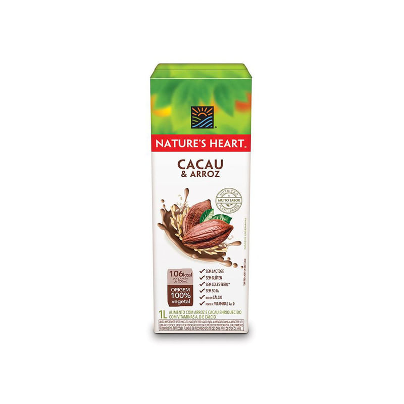 Bebida Vegetal Natures Heart Cacau E Arroz 1l Sams Club