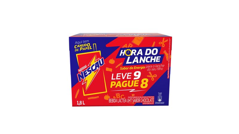 Bebida Láctea Nescau Leve 9 Pague 8 1,8l