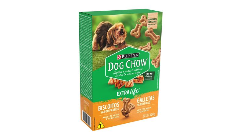 Biscoito para Cães Adultos Frango Purina Dog Chow Caixa 500g