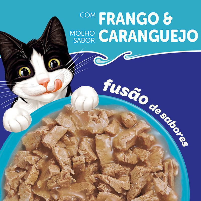 Racao-Umida-para-Gatos-Adultos-Sabor-Frango-e-Carangueijo-Felix-Fantastic-Mix-Purina-Sache-85g