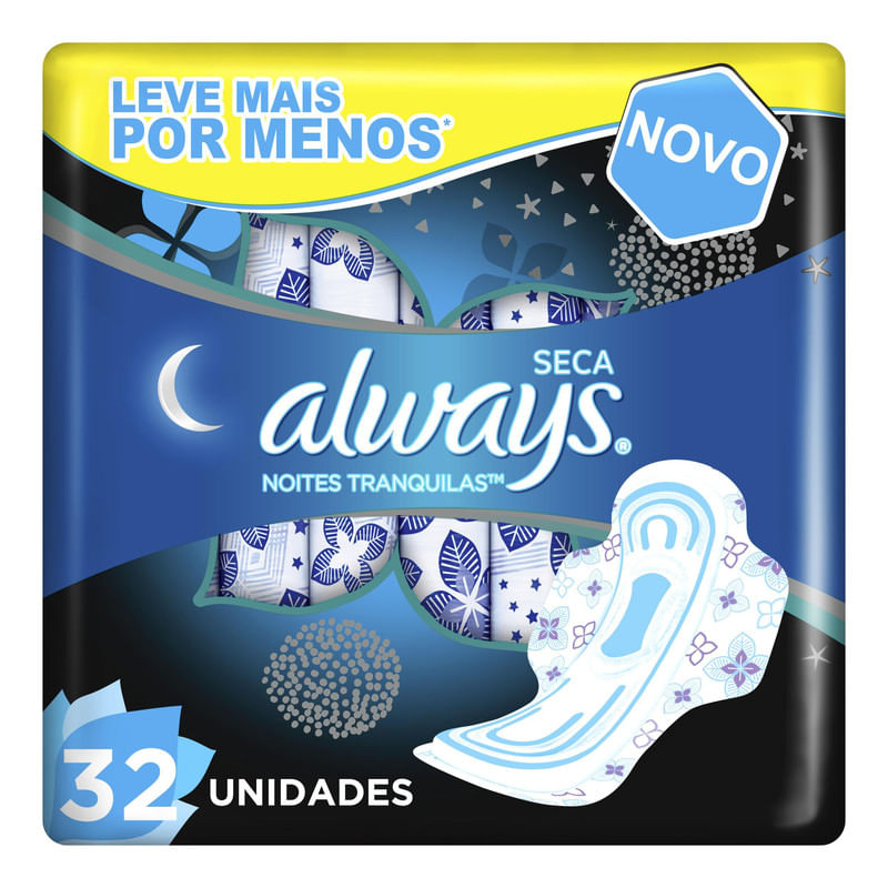 Absorvente-Always-Noturno----Noites-Tranquilas-Seca-com-abas-32-Unidades