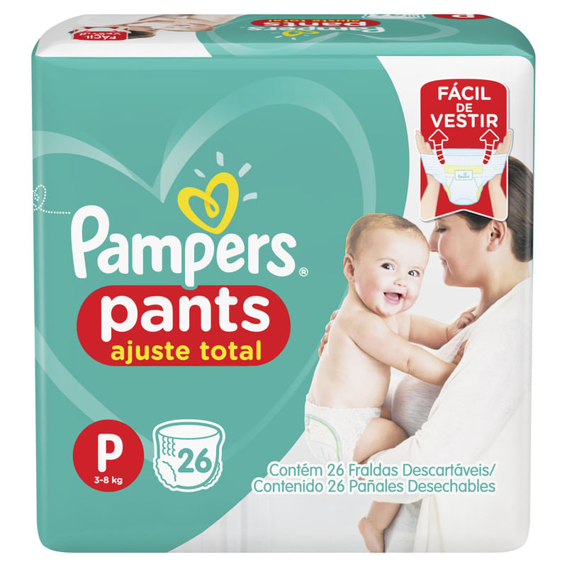 Fralda-Descartavel-Infantil-Pants-Ajuste-Total-P-Pampers-Pacote-com-26-Unidades