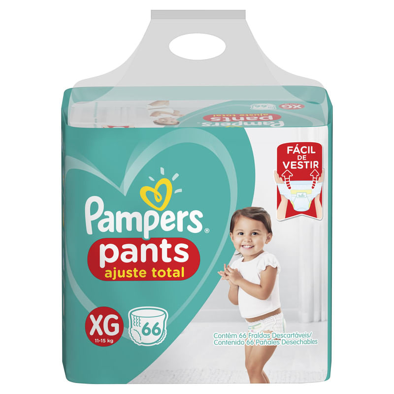 Fralda-Descartavel-Infantil-Pants-Ajuste-Total-XG-Pampers-Pacote-com-66-Unidades