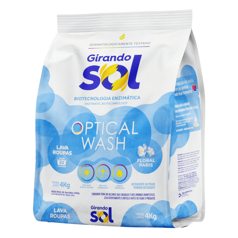 Lava-Roupas-em-Po-Floral-Paris-Girando-Sol-Optical-Wash-Pacote-4kg