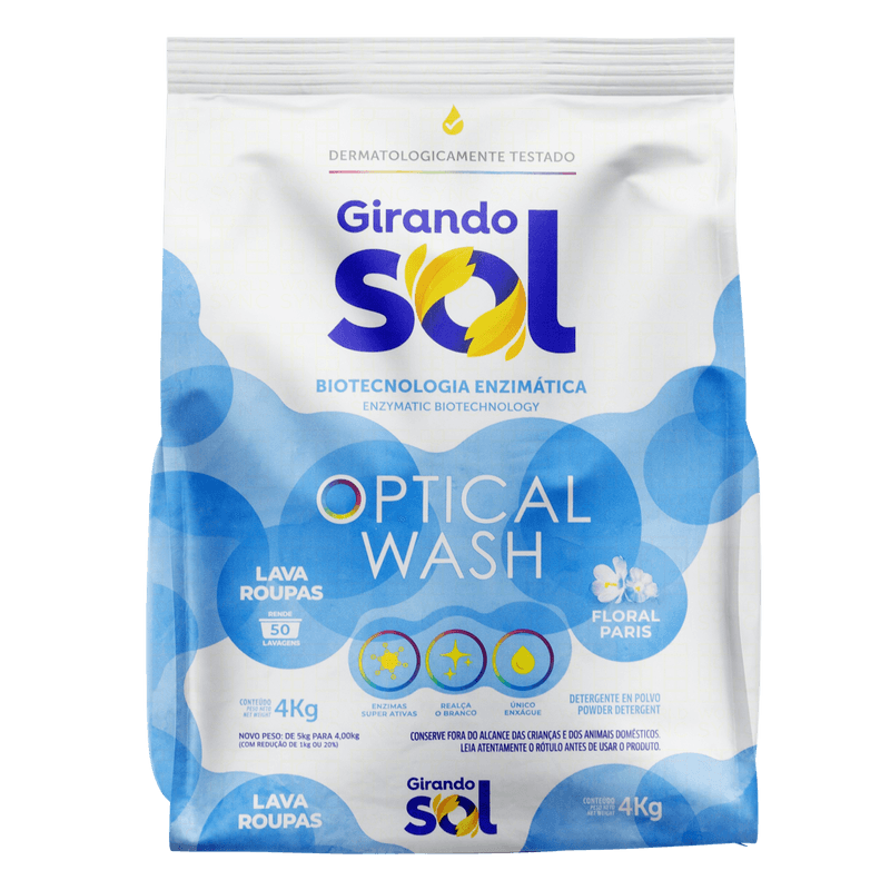 Lava-Roupas-em-Po-Floral-Paris-Girando-Sol-Optical-Wash-Pacote-4kg