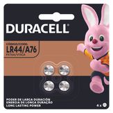 pilha moeda lr44/a76 duracell cartela com 4 unidades