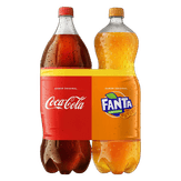 Kit Refrigerante Coca-Cola Original + Laranja Fanta 2l Cada