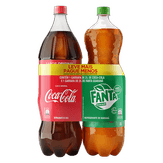 Kit Refrigerante Coca-Cola Original + Fanta Guaraná 2 Unidades 2l Cada