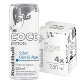 Energético Red Bull Energy Drink Coco e Açaí Edition Pack 4 Latas 250ml  Cada
