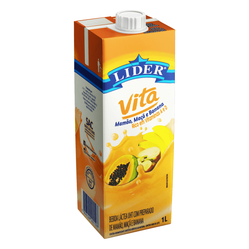 Bebida-Lactea-UHT-com-Preparado-de-Mamao-Maca-e-Banana-Lider-Vita-Caixa-1l