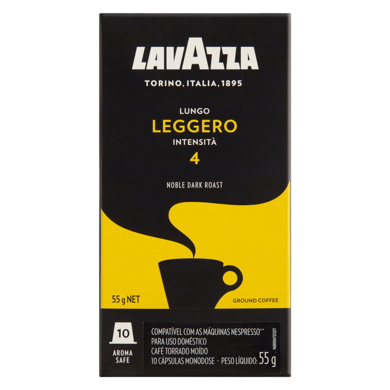 Cafe-em-Capsula-Lungo-Leggero-100--Arabica-Lavazza-Caixa-com-55g-de-10-Unidades