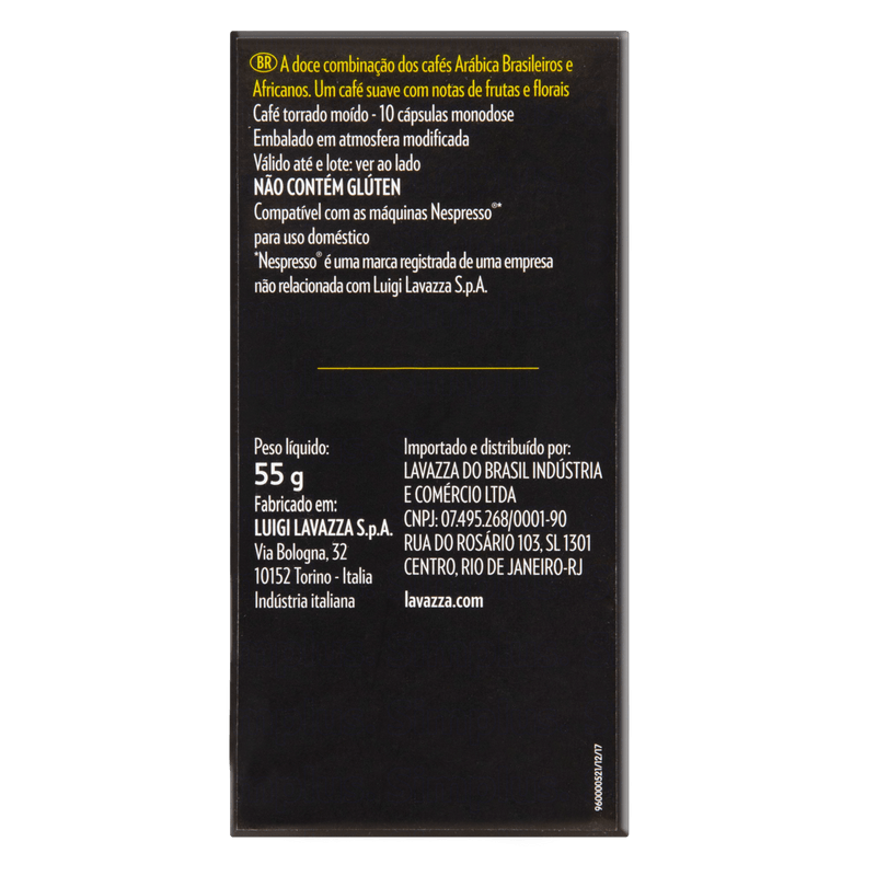 Cafe-em-Capsula-Torrado-e-Moido-Espresso-Armonico-100--Arabica-Lavazza-Caixa-50g-10-Unidades