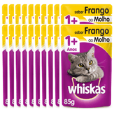 Ração Úmida para Gatos Adultos Frango ao Molho Whiskas Pack com 20 Unidades de 85g