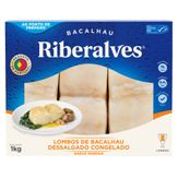 Lombo de Bacalhau Dessalgado ao Ponto Congelado Riberalves Caixa 1kg