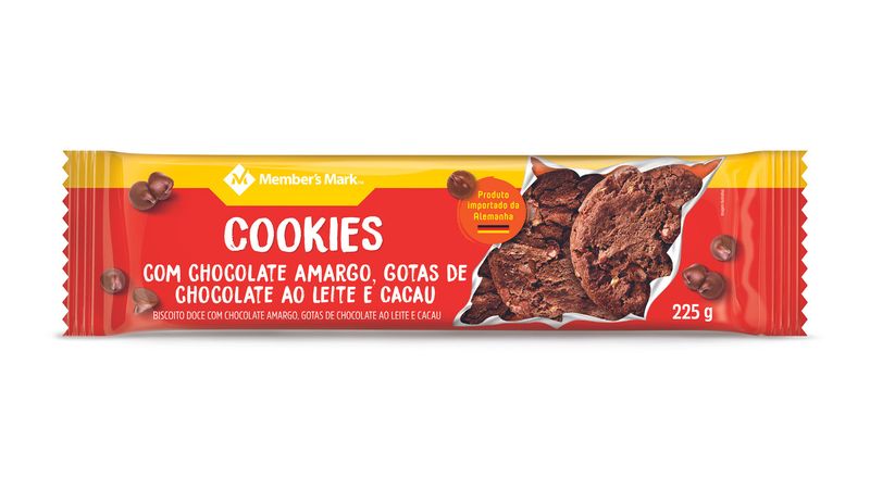 Cookies de Chocolate Amargo com Gotas de Chocolate Member's Mark