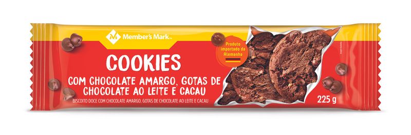 Cookies-de-Chocolate-com-Gostas-de-Chocolate-Member-s-Mark-Pacote-225g