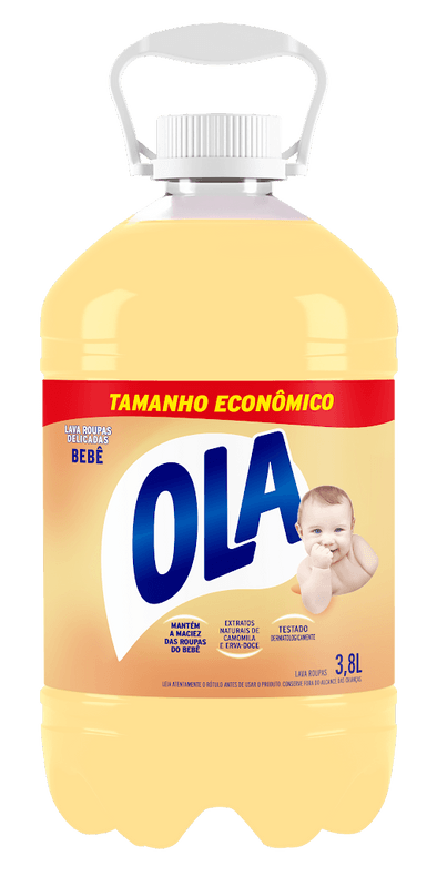 Lava Roupas Bebê Ola Galão 3,8l Tamanho Econômico