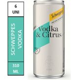Scheweppes Vodka e Citrus Pack 6 Latas 310ml Cada