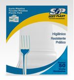 Garfo-Plastico-Cristal-Sobremesa-Sert-Plast-Pacote-com-50-Unidades