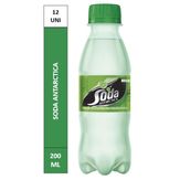 Refrigerante de Limão Soda Antarctica Pack com 12 Garrafas de 200ml Cada