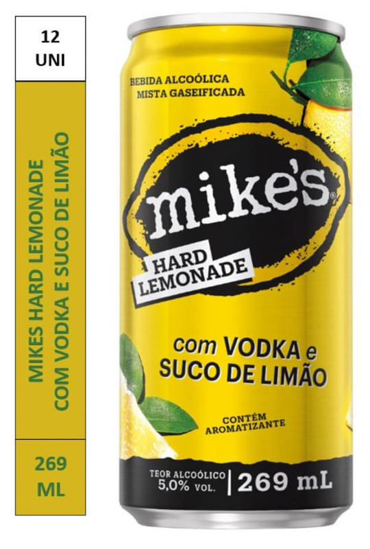 Bebida-Alcoolica-Mista-Gaseificada-Limao-Mike-s-Pack--12-Latas-de-269ml-Cada