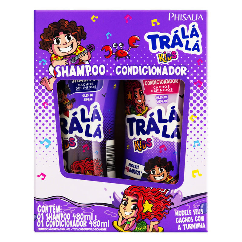 Shampoo-e-Condicionador-Tralala-Kids-Modele-Seus-Cachos-Phisalia-Kit-com-2-Unidades-de-480ml-Cada
