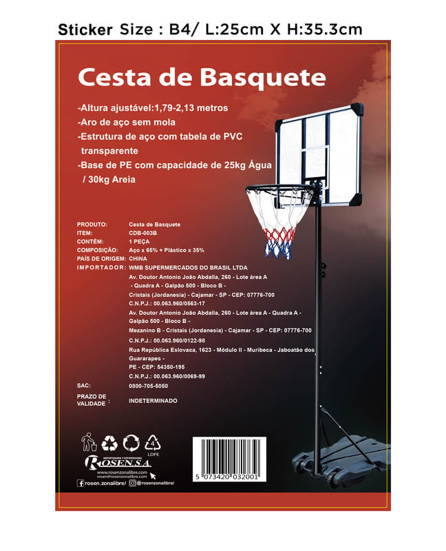 Tabela-de-Basquete-Portatil-Rosen