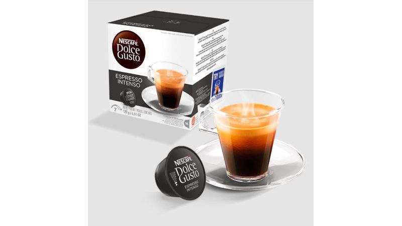 Café em Cápsula Torrado e Moído Espresso Intenso Nescafé Dolce Gusto Caixa  com 16 Unidades