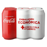 Coca-Cola Original Lata Pack com 6 Unidades 350ml Cada Embalagem Econômica