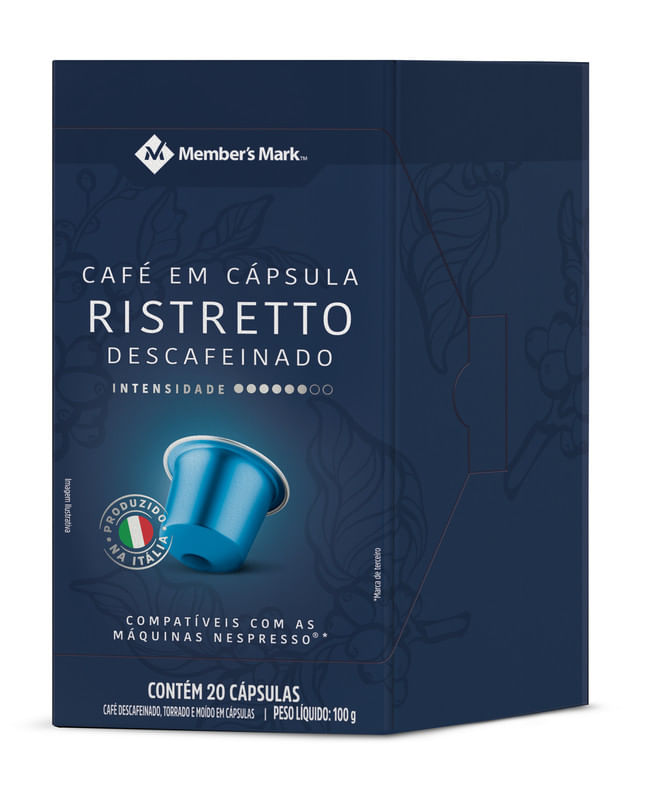 Cafe-em-Capsula-Ristretto-Descafeinado-Compativel-com-Nespresso-Member-s-Mark-Caixa-20-Unidades-de-5g-Cada