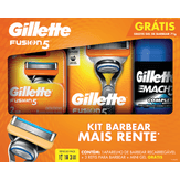 Kit para Barbear Gillette Fusion 5 Grátis Gel de Barbear 71g
