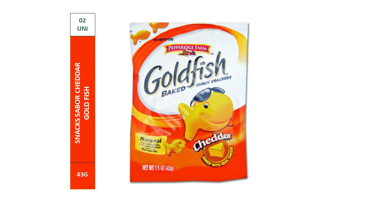 Snacks Sabor Cheddar Gold Fish Pack 24 Unidades 43g Cada - Sam's Club