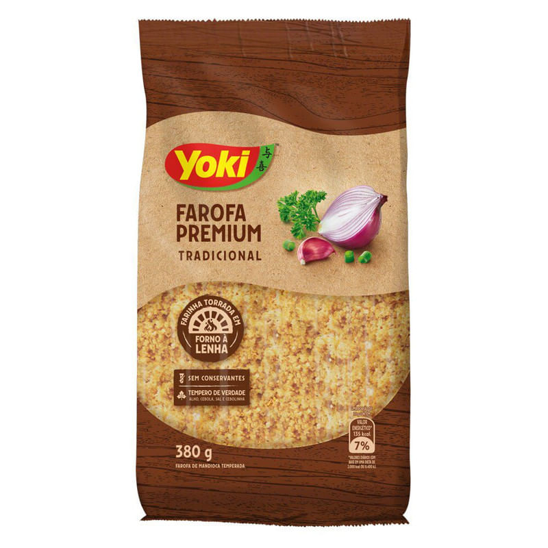 Farofa Tradicional Premium Yoki Pacote 380g