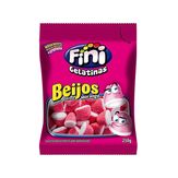 Balas de Gelatina Beijos de Morango Fini Pacote 250g