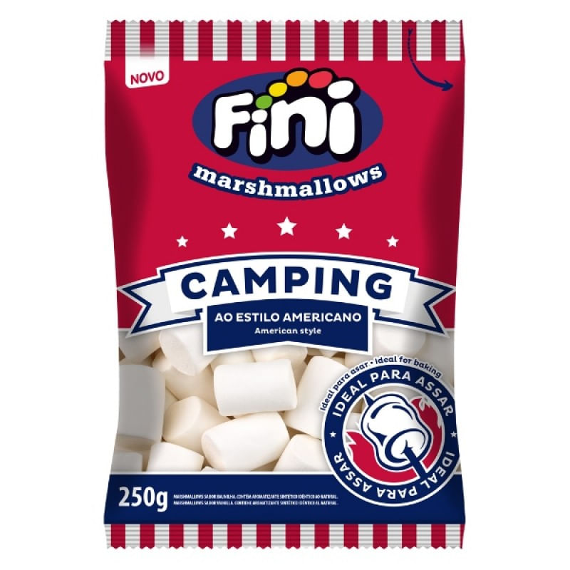 Marshmallows-Camping-Ideal-para-Assar-Fini-Pacote-250g-Novo