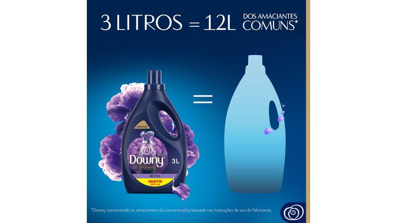 Downy Perfume Collection Místico - Amaciante Concentrado, 3L