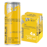 Energético Red Bull Frutas Tropicais Pack com 4 Latas 250ml