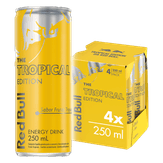 Energético Red Bull Energy Drink, Tropical Edition, 250ml (4 latas)