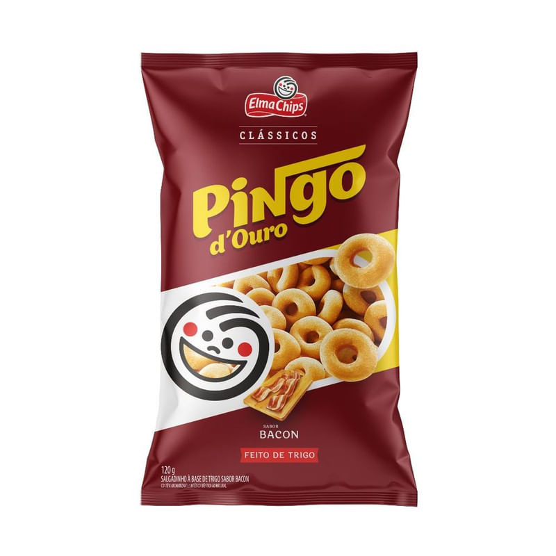 Salgadinho-De-Trigo-Bacon-Elma-Chips-Pingo-Douro-Pacote-120G