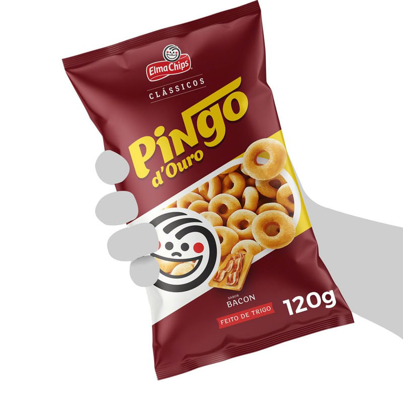 Salgadinho-De-Trigo-Bacon-Elma-Chips-Pingo-Douro-Pacote-120G