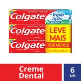 Creme Dental Tripla Ação Colgate Pack com 6 Unidades 90g Cada