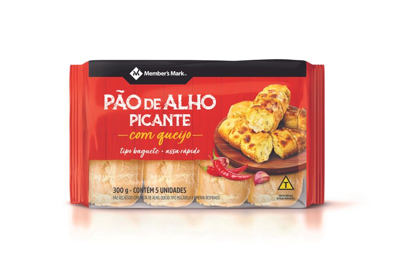 Pão de Alho Picante com Queijo Member's Mark Bandeja 300g