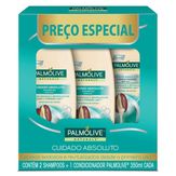 Shampoo Cuidado Absoluto 2 Unidades + 1 Condicionar Cuidado Absoluto Palmolive Kit com 3 Unidades de 350ml Cada