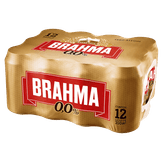 Cerveja Brahma Zero Álcool Pack com 12 Unidades de 350ml Cada