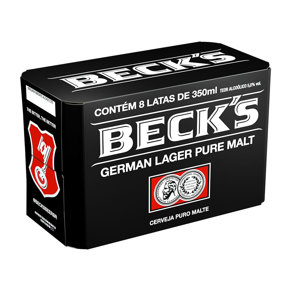 Cerveja German Lager Puro Malte Beck's Pack com 6 Unidades 330ml Cada