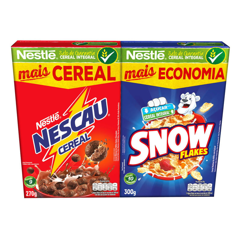 Kit-Nescau-Cereal-e-Snow-Flakes-Nestle-570g