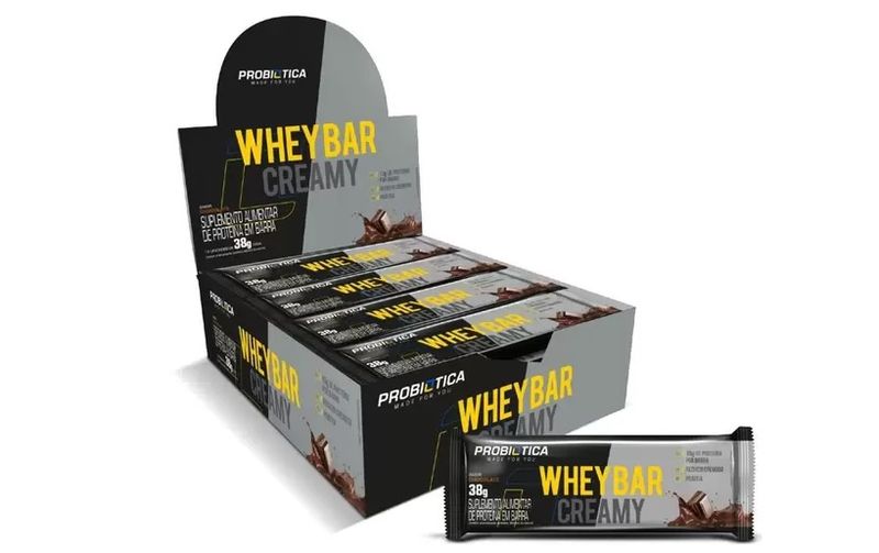 Whey-Bar-Creamy-Sabor-Chocolate-Probiotica--Pack-com-12-Unidades-de-38g-Cada